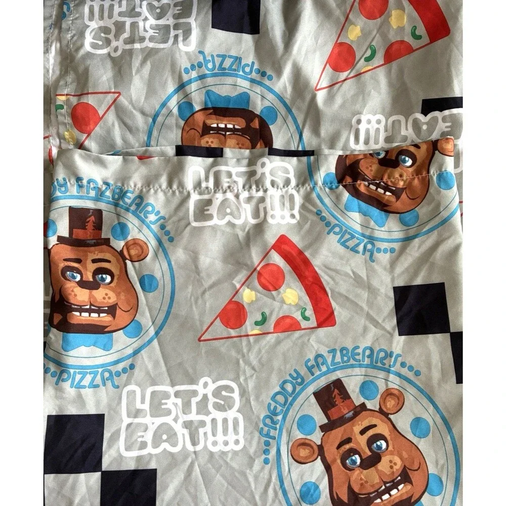 Five Nights at Freddy's Twin Flat Sheet Only Freddy Fazbear Pizza Gray FNAF